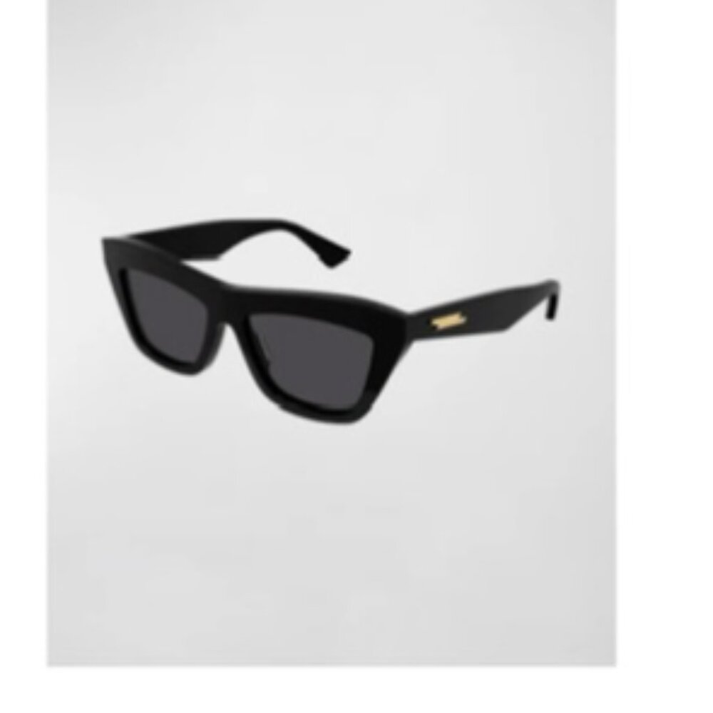 Bottega Veneta Black Acetate Cat Eye Sunglasses